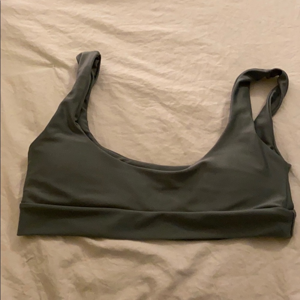 Shein Green Basic Bikini Top